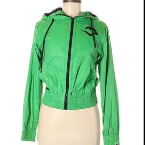 Green Married to the Mob Graphic Nylon Jacket
